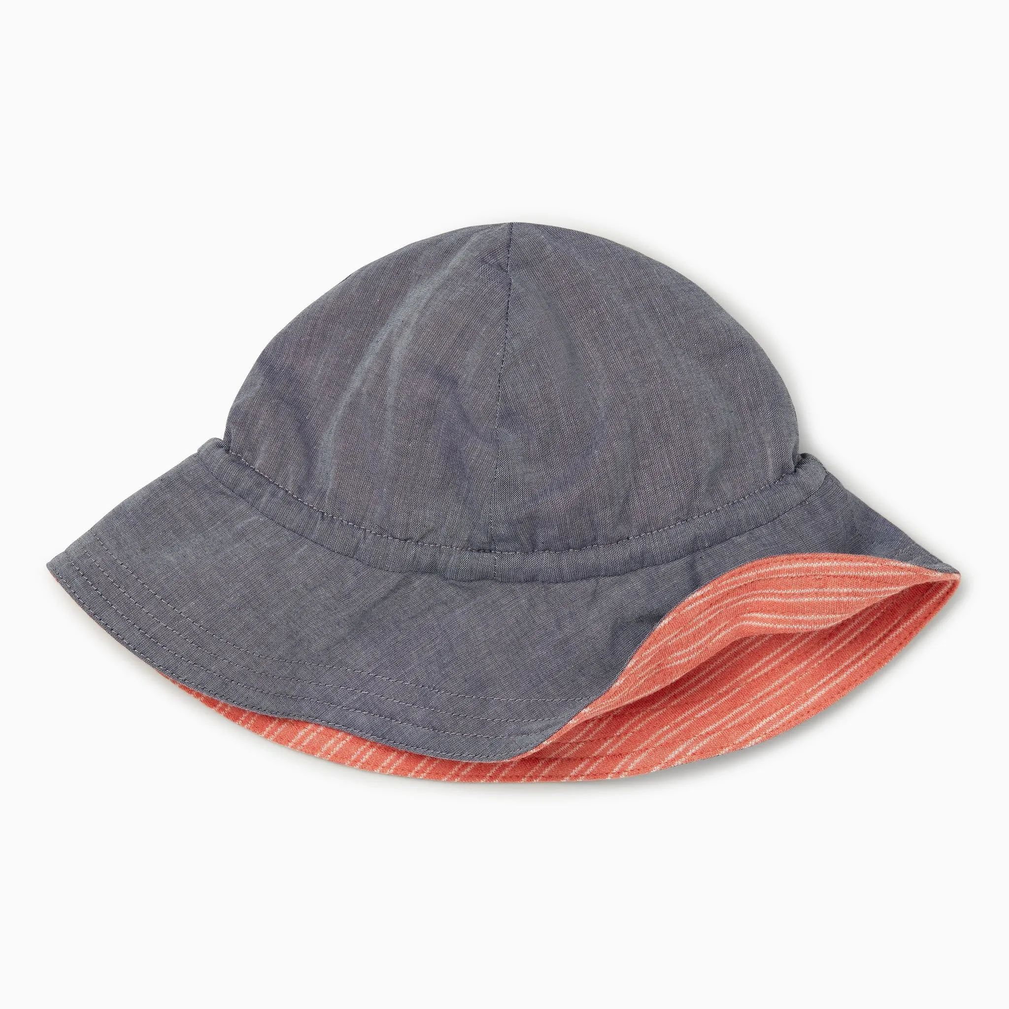 Coral Stripe Reversible Hat