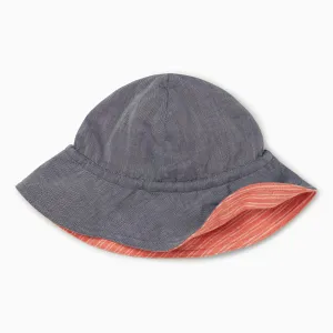 Coral Stripe Reversible Hat
