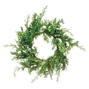 Faux Juniper Wreath - 4 1/2"