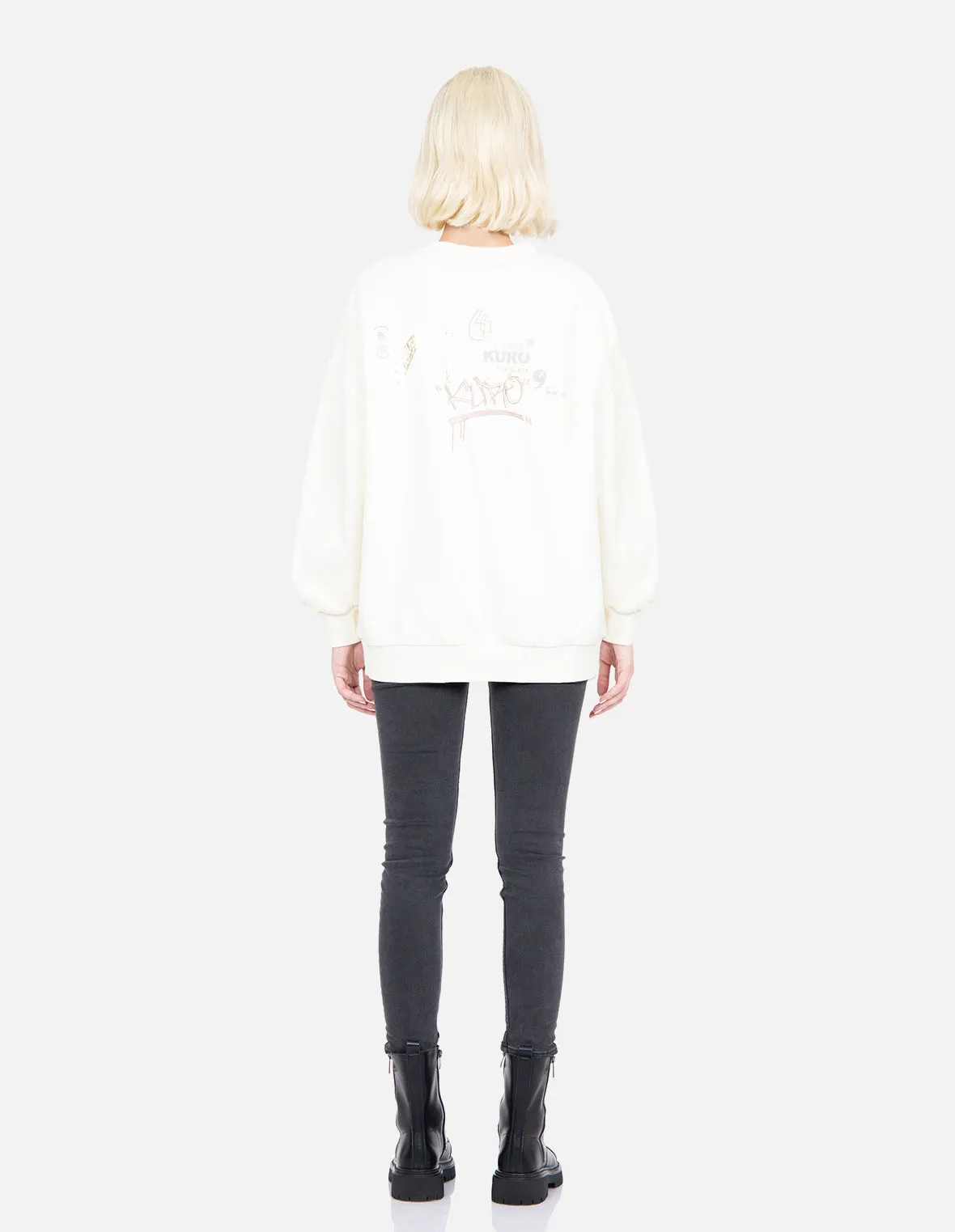 Graffiti Logo Print Sweatshirt