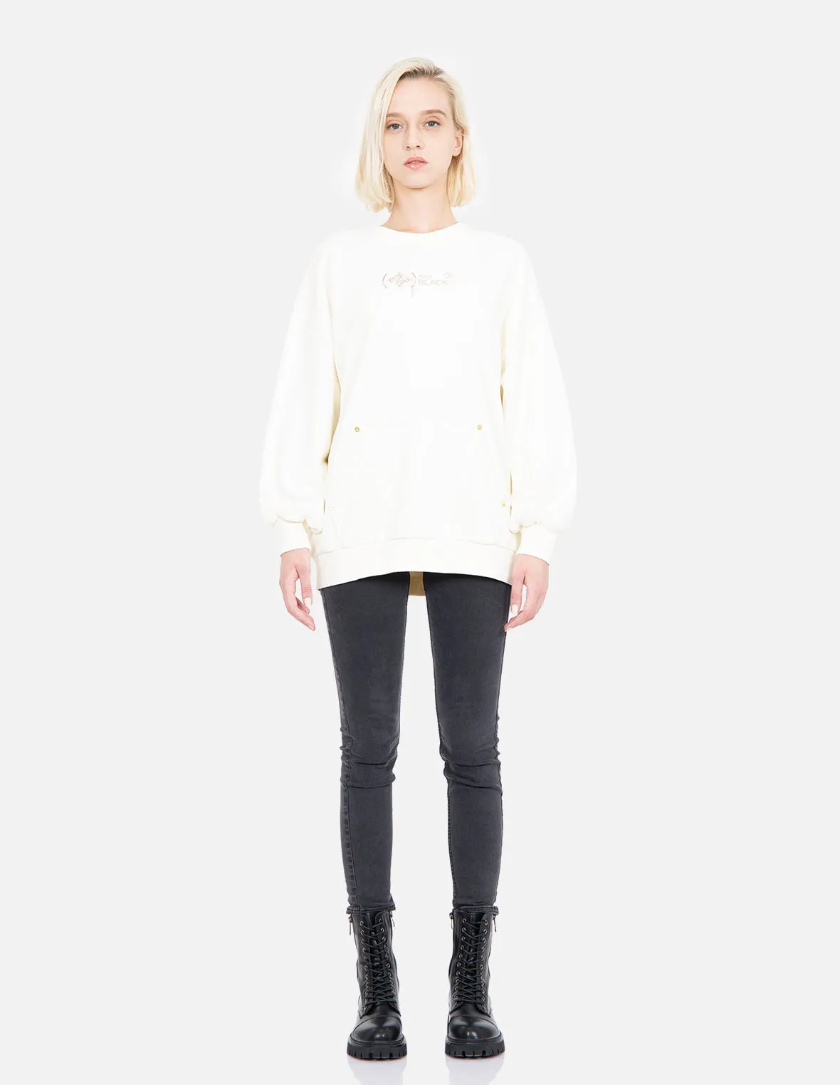 Graffiti Logo Print Sweatshirt