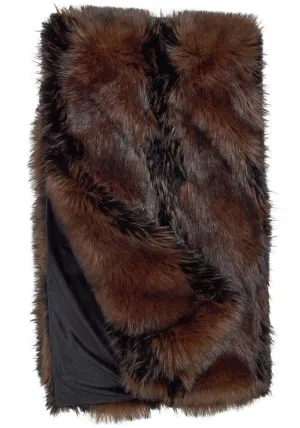 Limited Edition Chocolate Fox Faux Fur Throws - 60x72
