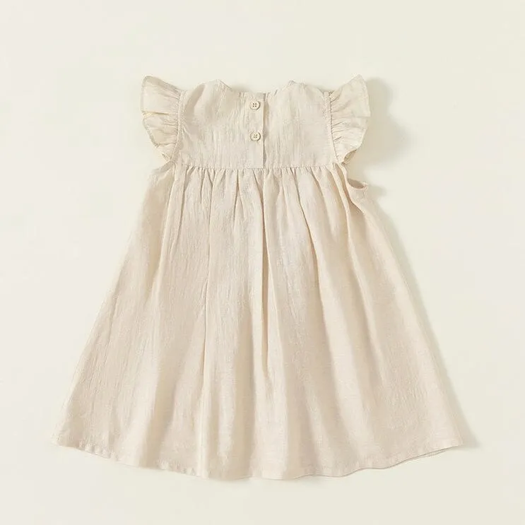 Nicole Pleated Ruffled Sleeveless Dress