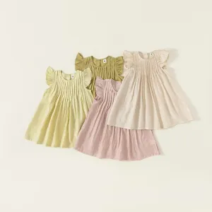 Nicole Pleated Ruffled Sleeveless Dress
