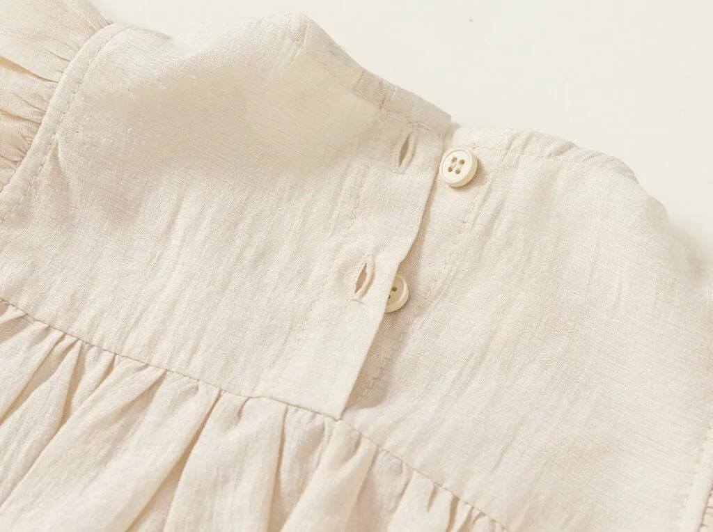 Nicole Pleated Ruffled Sleeveless Dress
