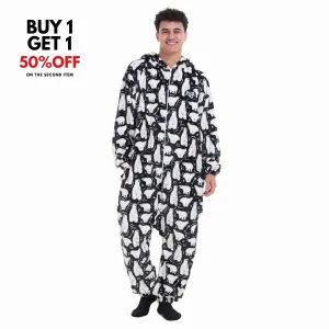 Snuggs Blanket Onesie Black Polar Bear