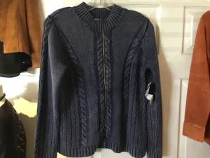 Sporty Cable Cardigan Indigo BL268