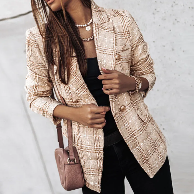 Violet | Stylish Checked Blazer