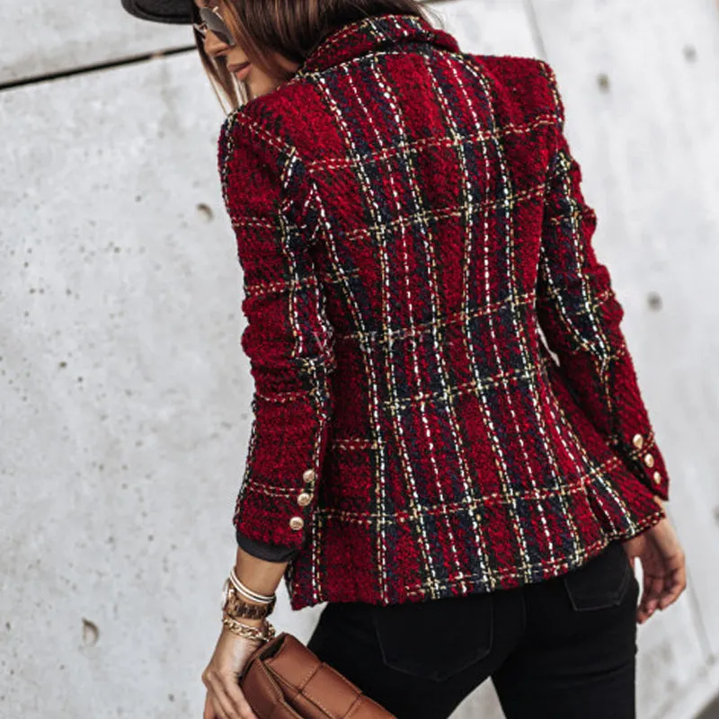 Violet | Stylish Checked Blazer