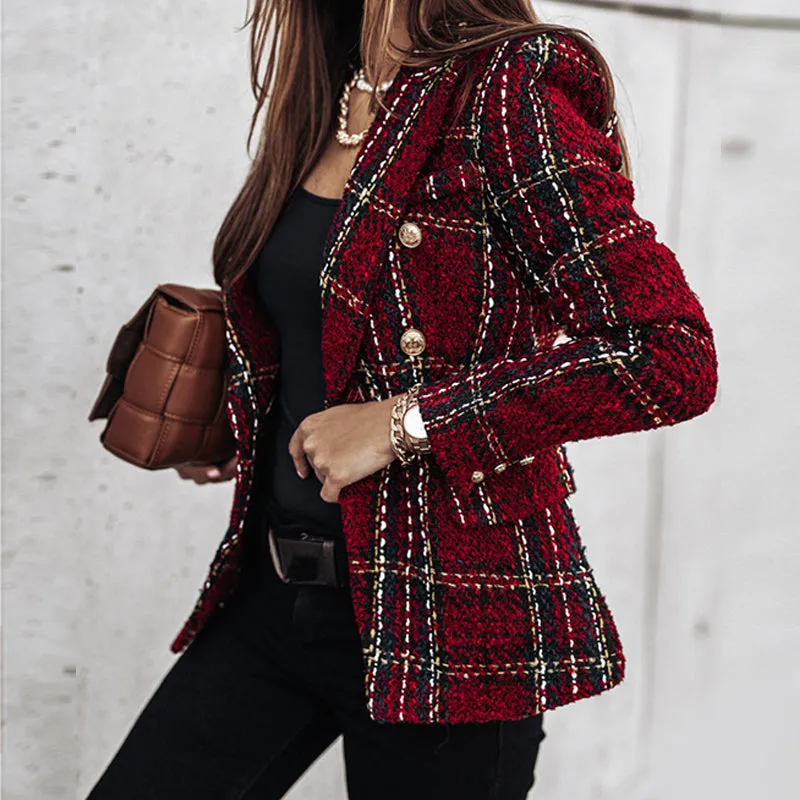 Violet | Stylish Checked Blazer